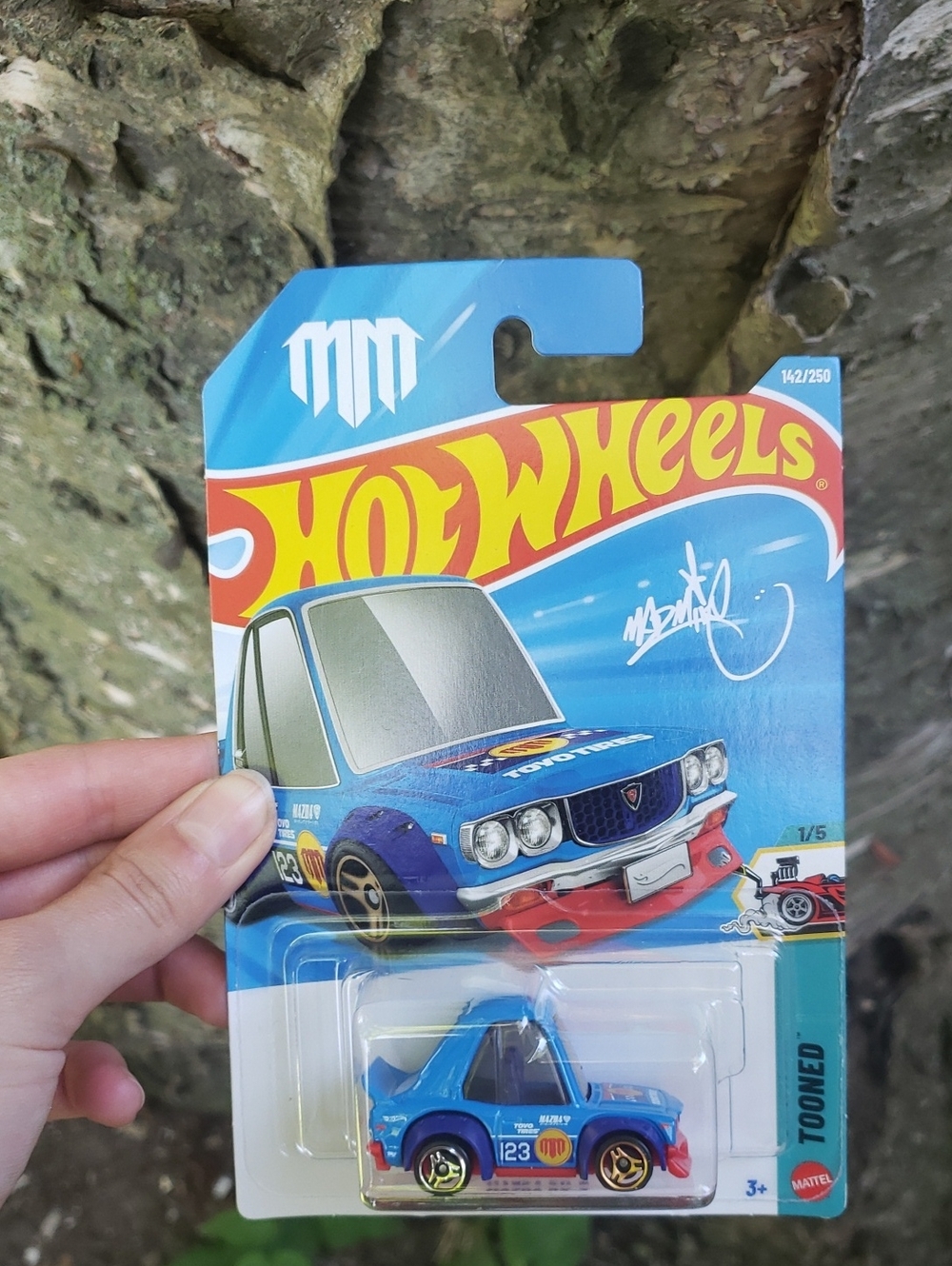 Hot Wheels Mad Mike Mazda RX-3 Blue 1/5
